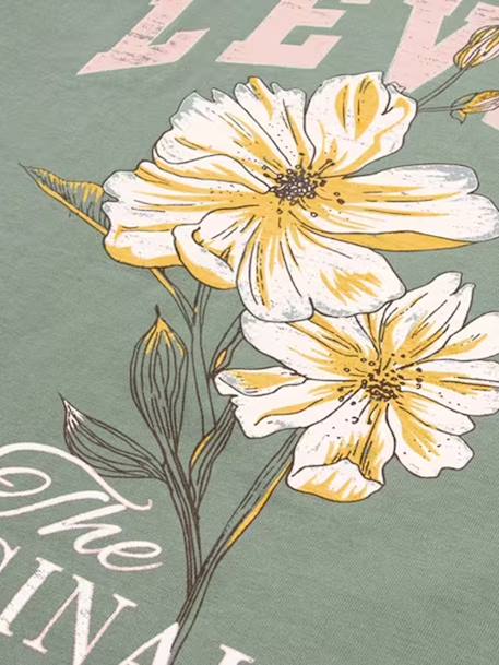 Flower T-shirt LEVI'S for girls khaki 