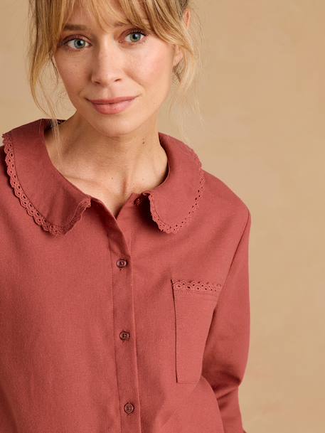 2-piece maternity pyjamas terracotta 