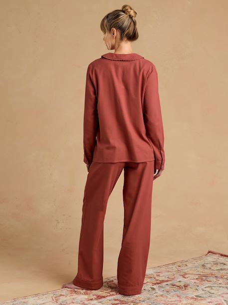 2-piece maternity pyjamas terracotta 