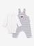 Dungarees and bodysuit set PETIT BATEAU white 