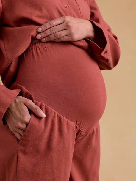 2-piece maternity pyjamas terracotta 