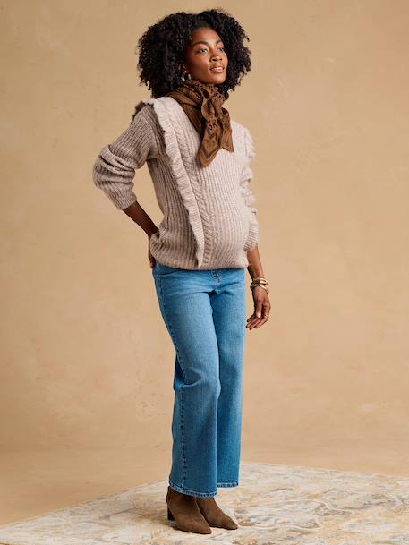 Maternity and nursing jumper Louise taupe 