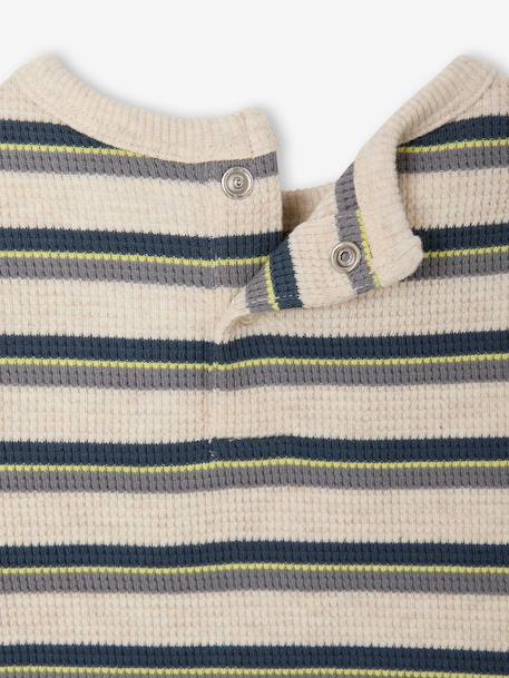 Long-sleeved T-shirt for baby boys marl beige 