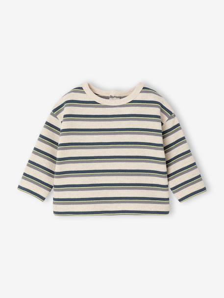 Long-sleeved T-shirt for baby boys marl beige 
