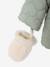 Puffer jacket with hat and mittens for baby girls sage green 