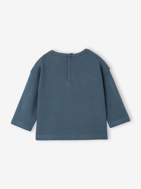 Long-sleeved T-shirt for baby boys peacock blue 