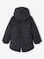 Romantic Hooded Parka for Girls anthracite+green+navy blue 