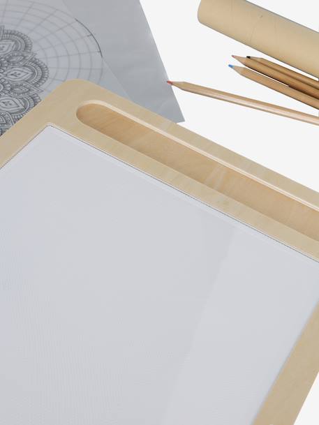 FSC 100% wooden light-up drawing tablet wood 