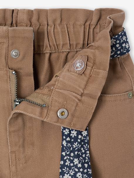 Wide-leg trousers for girls camel+rosy 