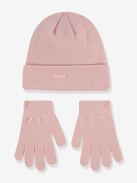 Hat and gloves set by LEVI'S rose 