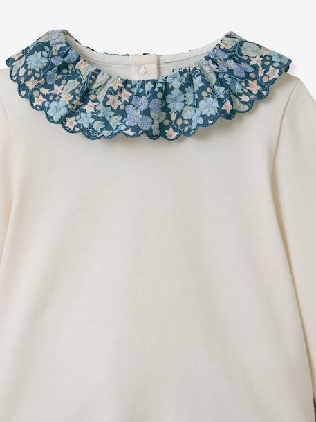 Long-sleeved T-shirt with Liberty collar rose 