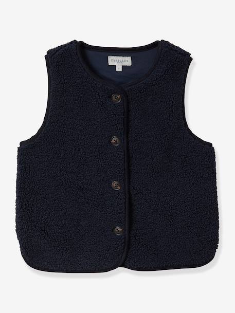 Sherpa gilet by CYRILLUS navy blue 