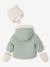 Puffer jacket with hat and mittens for baby girls sage green 
