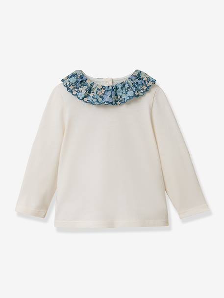 Long-sleeved T-shirt with Liberty collar rose 