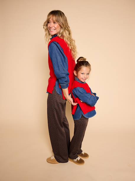 Maternity wide-leg trousers chocolate 