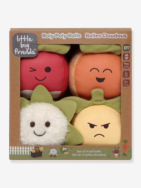 Dooballs - Set of 4 Soft Animal Balls - BABYTOLOVE multicolor+multicoloured+Orange 