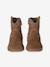 Baby first walker leather ankle boots brown 