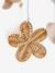 Wooden and rattan musical mobile beige 