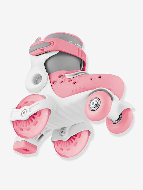 Quad roller skates for beginners by GLOBBER blue+rose 