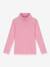 Roll neck top for kids by PETIT BATEAU rose 