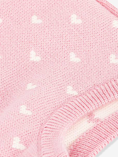 Baby balaclava with heart print by PETIT BATEAU rose 