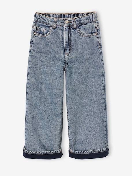 Wide-leg jeans for girls medium blue 
