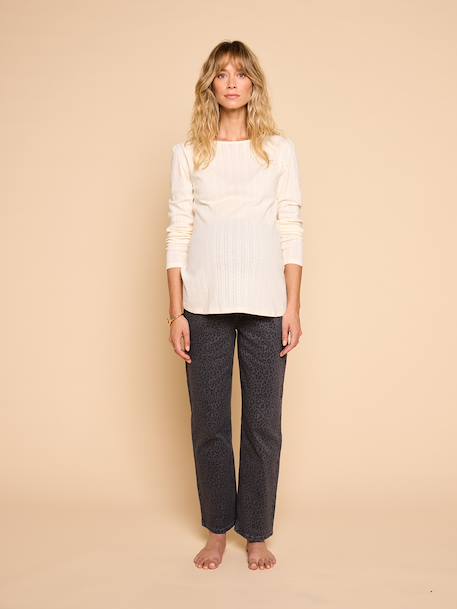 Maternity mom jeans denim grey 