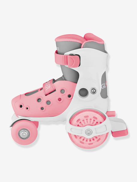 Quad roller skates for beginners by GLOBBER blue+rose 