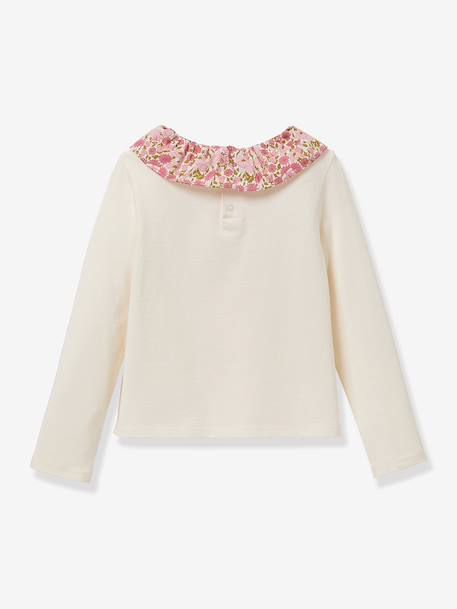 Pierrot long-sleeved T-shirt by CYRILLUS ecru+red 