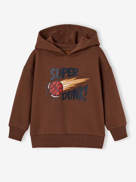 Hooded sweatshirt for boys brown 