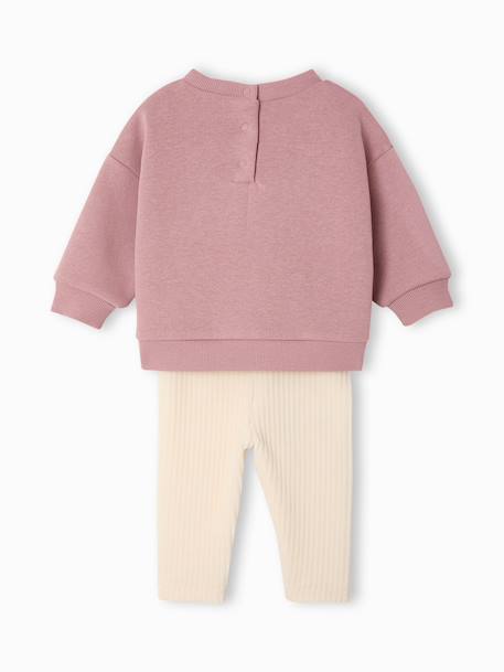 Bambi outfit for baby girls mauve 