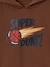 Hooded sweatshirt for boys brown 