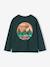 Long-sleeved T-shirt for boys fir green+ocean blue+ochre 