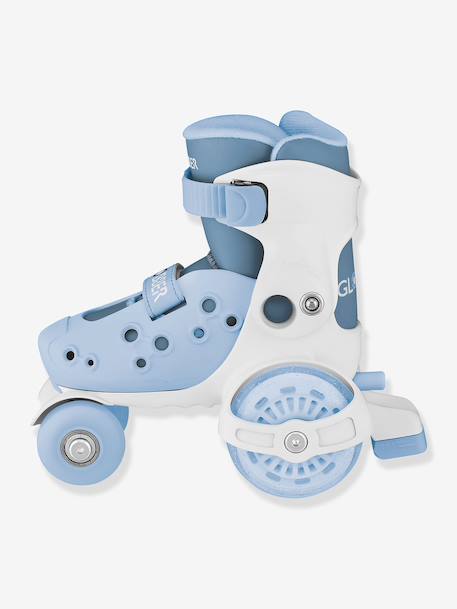 Quad roller skates for beginners by GLOBBER blue+rose 