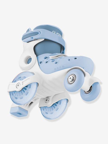 Quad roller skates for beginners by GLOBBER blue+rose 