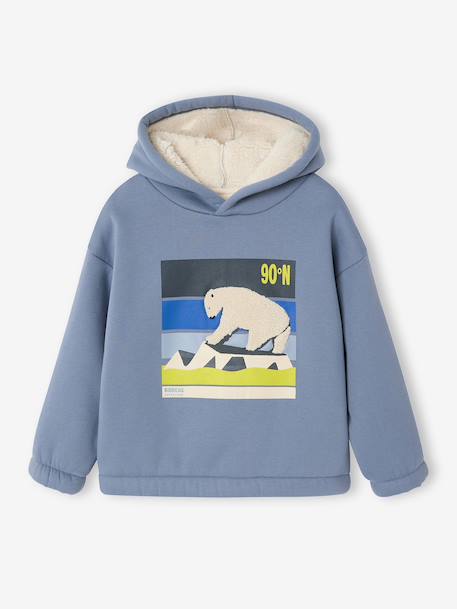 Hooded sweatshirt for boys medium blue 