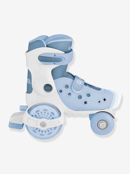 Quad roller skates for beginners by GLOBBER blue+rose 