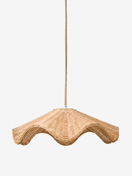 Wavy rattan lampshade mocha 