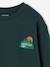 Long-sleeved T-shirt for boys fir green+ocean blue+ochre 