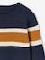 Striped crew neck jumper for boys navy blue 
