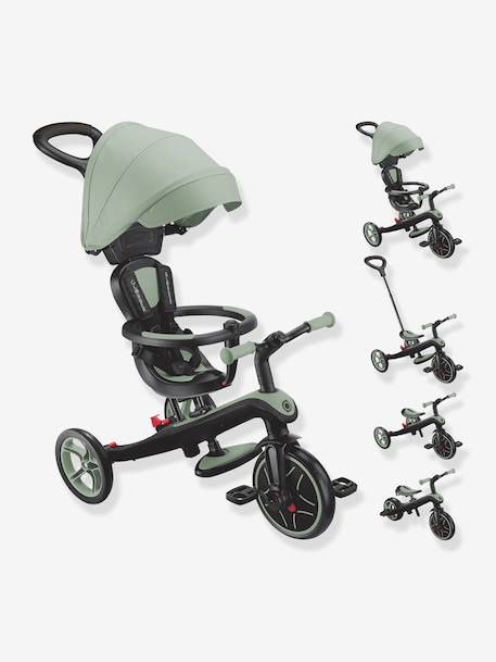 4-in-2 adjustable tricycle Explorer V3 by GLOBBER beige+blue+green+rose 