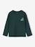 Long-sleeved T-shirt for boys fir green+ocean blue+ochre 