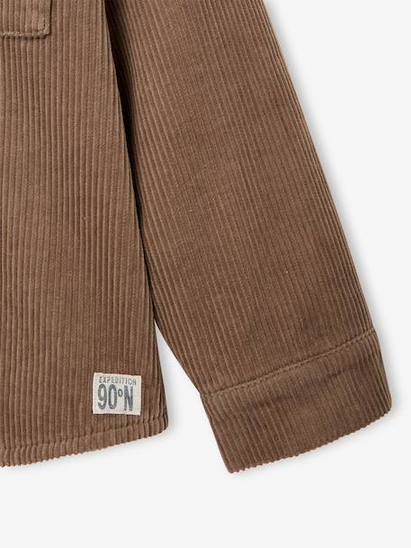 Corduroy long-sleeved shirt for boys taupe 