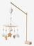 Wooden and rattan musical mobile beige 