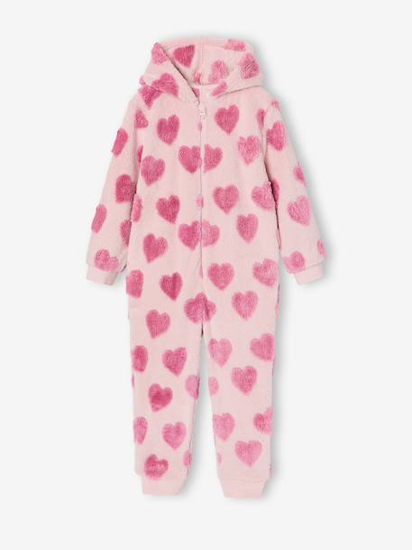 Pyjama jumpsuit for girls sweet pink 