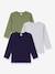 Pack of 3 long-sleeved T-shirts by PETIT BATEAU multicoloured 