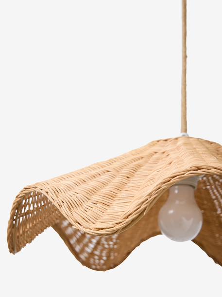 Wavy rattan lampshade mocha 