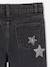 Wide-leg jeans for girls black denim 