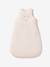 Velour baby sleep bag with removable sleeves marl beige 