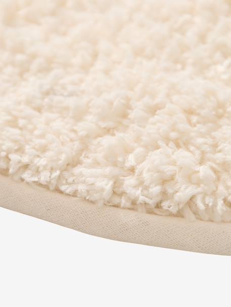 Soft cloud-shaped kids' rug ecru+rosy+sage green 